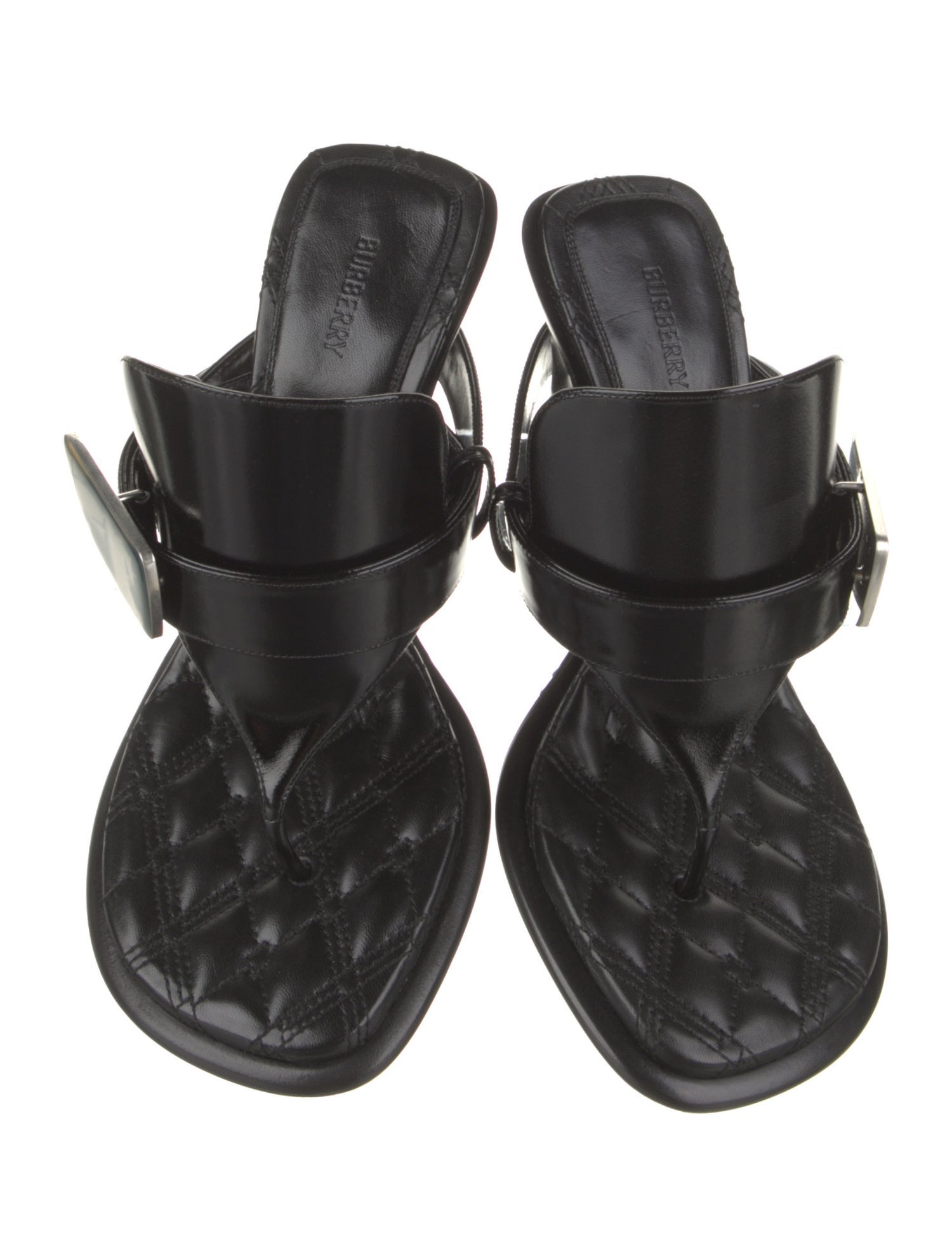 Burberry Leather Flip Flops